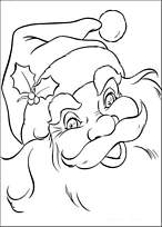 coloriage le pere noel sourit